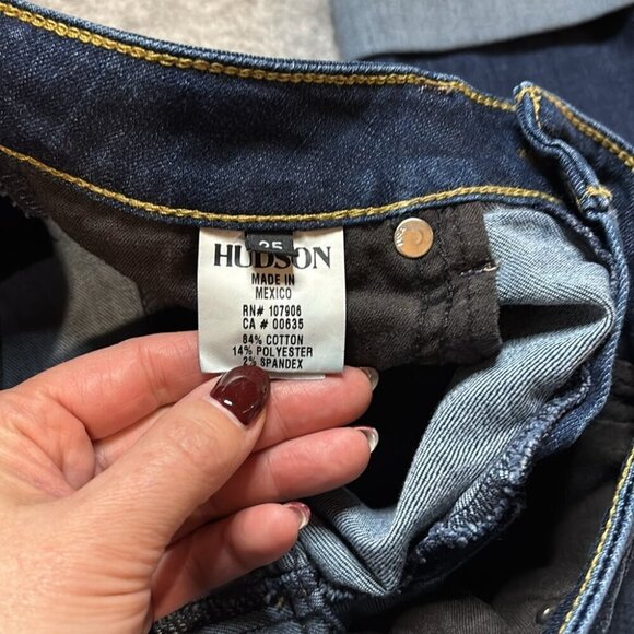 Hudson Bacara Crop Straight Cuffed Jeans, Size 25 - Picture 13 of 14